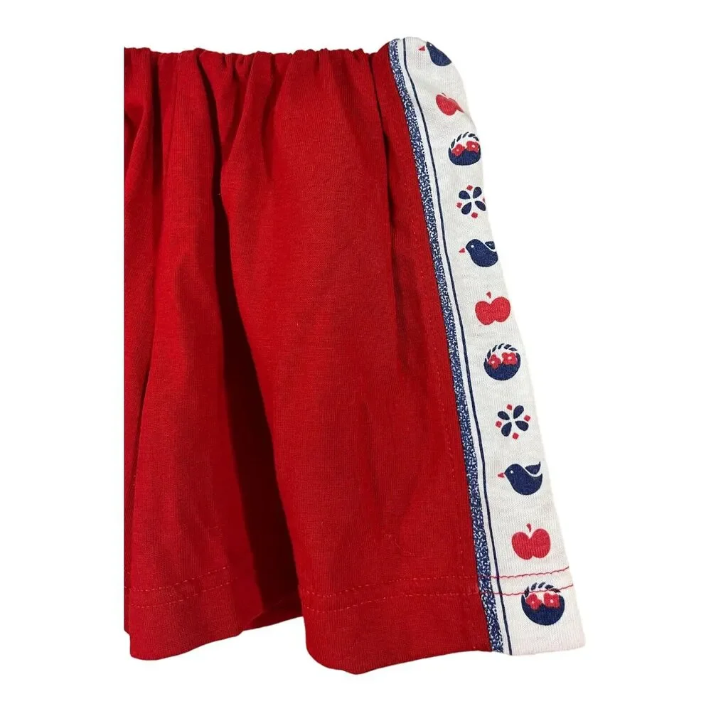 Vintage Carter’s Girls Two Piece Outfit Top Shorts Red TODDLER SIZE 4/4T USA